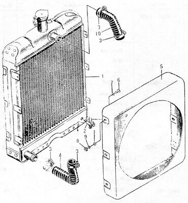 495AG ディーゼルエンジンのスペアパーツ - ラジエーター - 495AG-19100